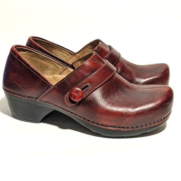 Danako Solstice Professional Clog Cordovan Maroon Oiled Red Mule Women's Size 37 - Picture 11 of 11